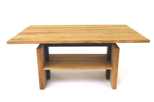 Couchtisch - höhenverstellbar, LB ca. 105x65 cm, Eiche massiv