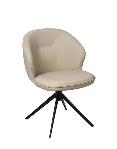 Stuhl MERRITH - drehbar, Leder, Latte