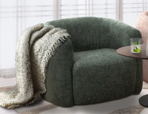 Drehsessel - drehbar, Stoff, Grün