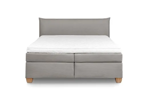  Boxspringbett HADAI- Liegefläche ca. 180x200 cm, Stoff, Dunkelgrau, TFK H2/TFK H3