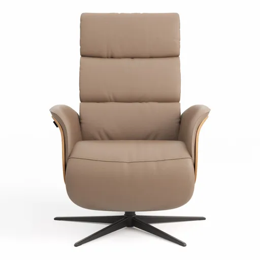 Relaxsessel Amila - Größe L, inkl. 4-motorischer Relaxfunktion und Aufstehhilfe, Leder, Rauchbraun