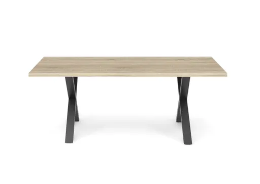 Esstisch - LB ca. 200x100 cm, Eiche sägerau, Schwarz