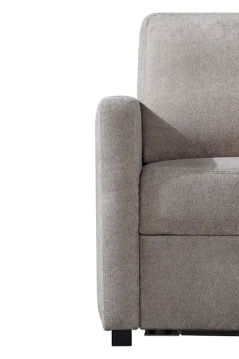 Sofa - 2-Sitzer, Schlaffunktion mit Bettkasten, Stoff, Cappuccino