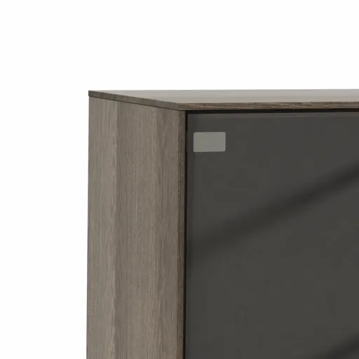 Highboard Saratoga - Buche massiv, silbergrau geölt