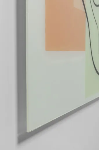 Glasbild - LB ca. 100x100 cm, Pastell