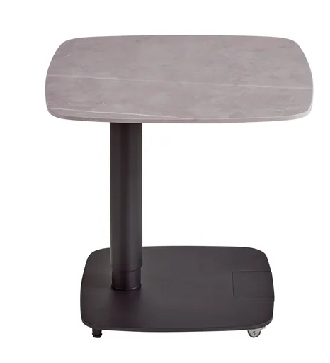 Beistelltisch Camas - LBH ca. 50x50x48 cm, Keramik, Dunkelgrau