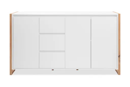Sideboard - B ca. 160 cm, Weiß, Artisan Eiche Nachbildung