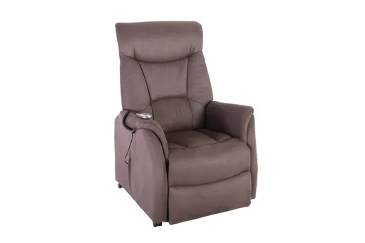 TV-Sessel MALEK - Relaxfunktion, Stoff, Braun