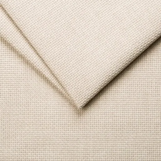 Ecksofa - 2-Sitzer, Ecke rechts, Stoff, Creme