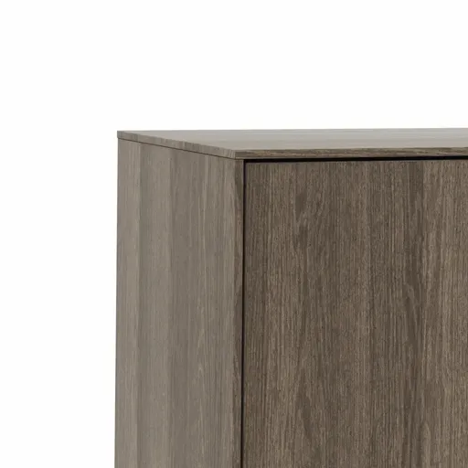 Sideboard Saratoga - mit Klapptüren, Buche massiv, silbergrau geölt