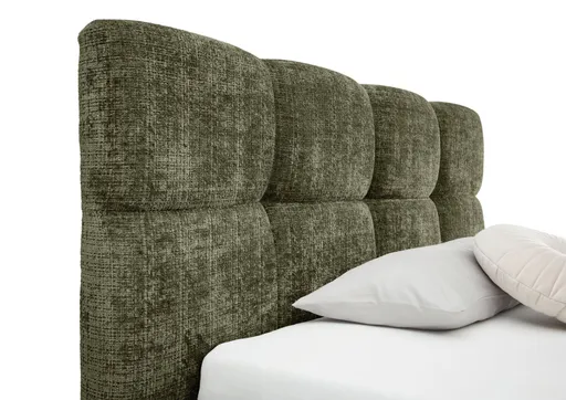 Bettgestell SANDRIN R- Liegefläche ca. 160x200 cm, Stoff, Braungrün