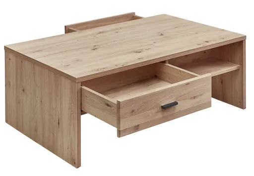 Couchtisch - LB ca. 65x110 cm, Holzfarben, Teilmassiv