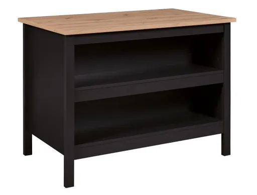 Bartisch - LB ca. 124x75 cm, Schwarz, Artisan Eiche Nachbildung