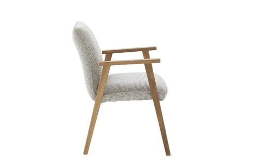 Armlehnstuhl - Stoff, Grau