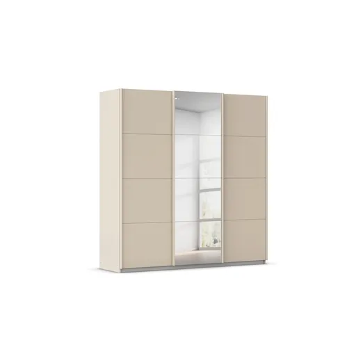 Schwebetürenschrank RIVASA- B ca. 203 cm, Champagner, Spiegel
