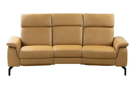 Sofa - 3-Sitzer, Leder, Senfgelb