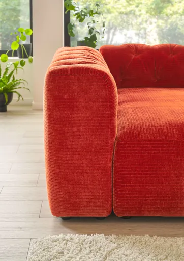Sofa - 2-Sitzer, Stoff, Orange
