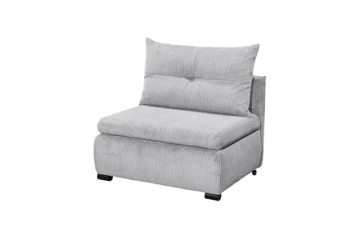 Schlafsofa - 1-Sitzer inkl. Schlaffunktion, Stoff, Hellgrau