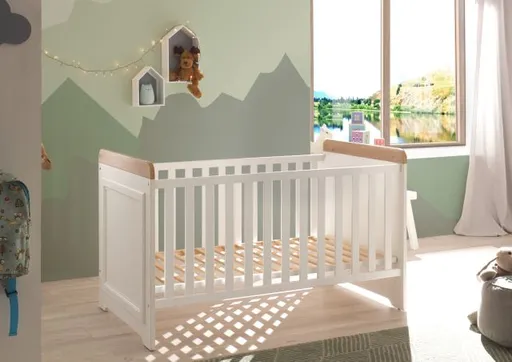 Babybett - Liegefläche ca. 70x140 cm, Anderson Pine Nachbildung, Artisan Eiche Nachbildung