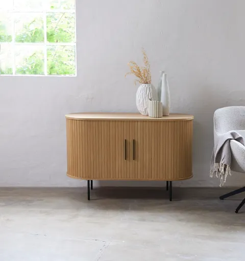 Sideboard - B ca. 120 cm, Eiche Furnier, Natur