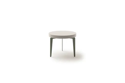 Beistelltisch Loretto - Rund ca. 60 cm, Lack, Graubeige