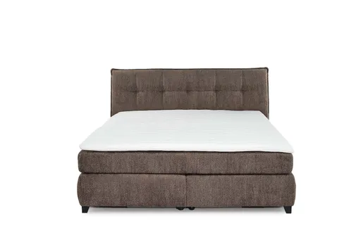 Boxspringbett JANKA MIX- Liegefläche ca. 180x200 cm, Stoff Hellbraun