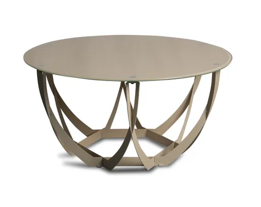 Couchtisch - Ø/H ca. 80x40 cm, Cremeweiß