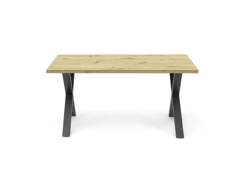 Esstisch - LB ca. 160x90 cm, Asteiche, Schwarz