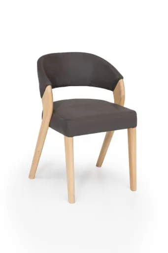 Armlehnstuhl - Stoff, Braun