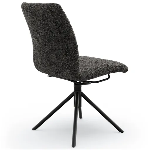 Stuhl Sedana - drehbar, Stoff, Dunkelgrau