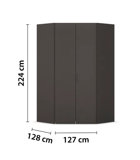 Eckschrank ROVERO- B ca. 127 cm, Graphit