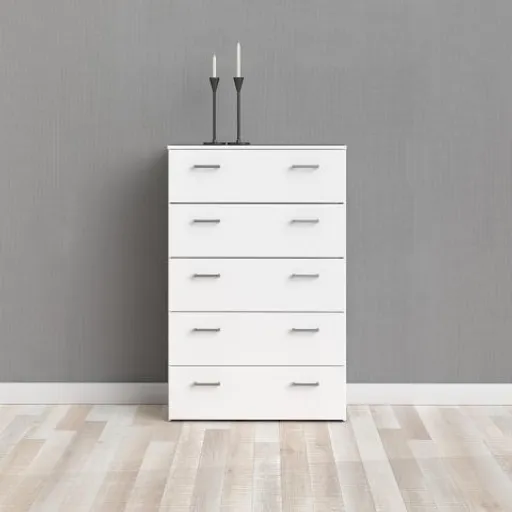 Kommode - B ca. 74 cm, Weiß