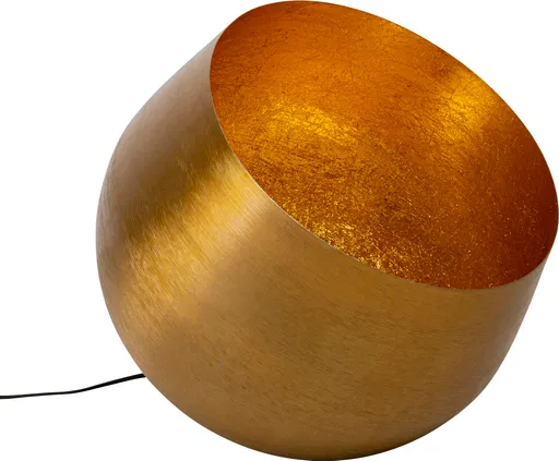 Bodenleuchte- DH ca. 50x50 cm, Stahl, Messing beschichtet, Gold