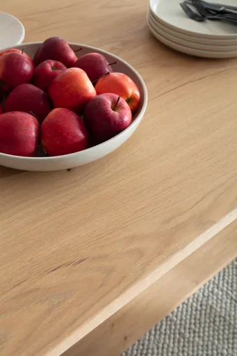 Esstisch - LB ca. 160x90 cm, Eiche Nachbildung, Eiche massiv geölt