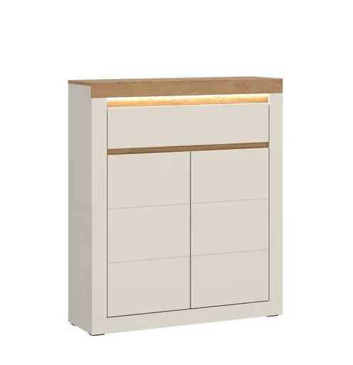 Schuhschrank - mit Beleuchtung, B ca. 94 cm, Kaschmir, Stone Eiche Nachbildung