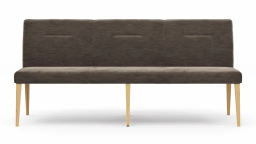 Bank Nashville - Breite ca. 200 cm, Stoff, Dunkelbraun