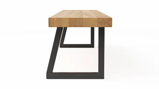 Holzbank Clifton - Breite ca. 200cm, Wildeiche massiv, natur