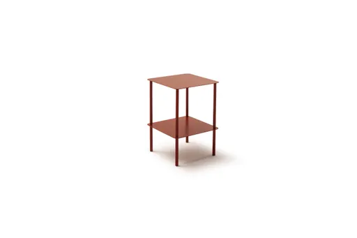 Beistelltisch Dagny - BHT ca. 40x55x40 cm, Quadratisch, Metall, Camparirot