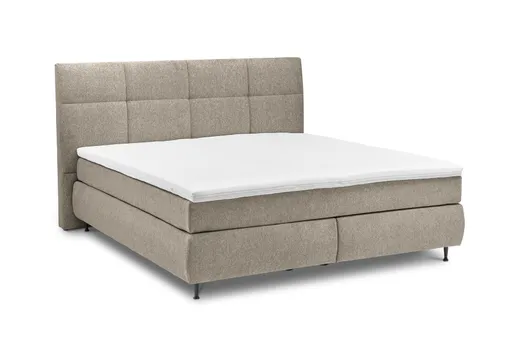  Boxspringbett ALICA- Liegefläche ca. 180x200 cm, Stoff, Beige