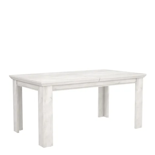 Esstisch FIRENZ - ausziehbar, LB ca. 160x90 cm, Pinie weiß Dekor