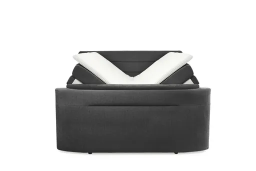 Boxspringbett JELLA MIX- Liegefläche ca. 180x200 cm, Stoff, Anthrazit