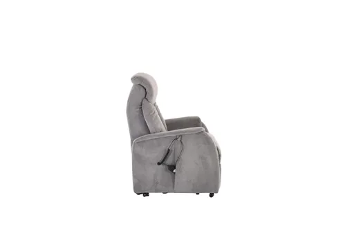 TV-Sessel MARIN - Aufstehhilfe, Relaxfunktion, Kopfteilverstellung, Stoff, Grau