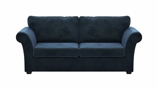 Sofa Brunswick Romantic - 3-Sitzer, Stoff, Dunkelblau