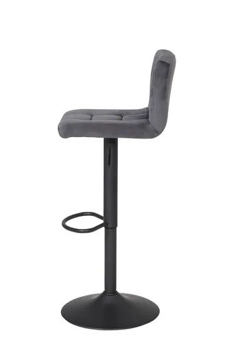 Barhocker - höhenverstellbar, Stoff, Grau