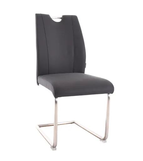 Freischwinger MICHI - Stoff, Schwarz
