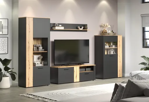 Wandboard - Anthrazit, Eiche Coast Evoke Nachbildung