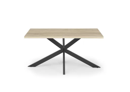 Esstisch - LB ca. 160x90 cm, Eiche sägerau, Schwarz