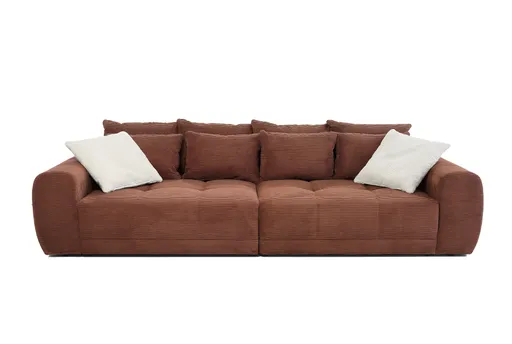 Megasofa JANNI - 3-Sitzer, Stoff, Rost