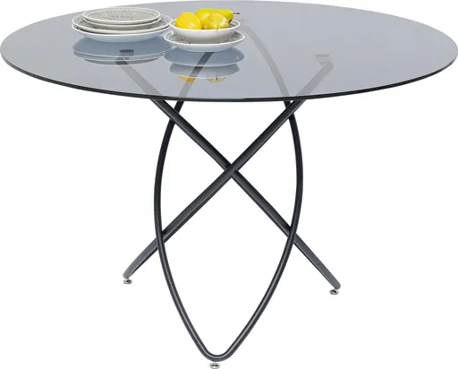 Esstisch - Ø/H ca. 120x76 cm, Schwarz