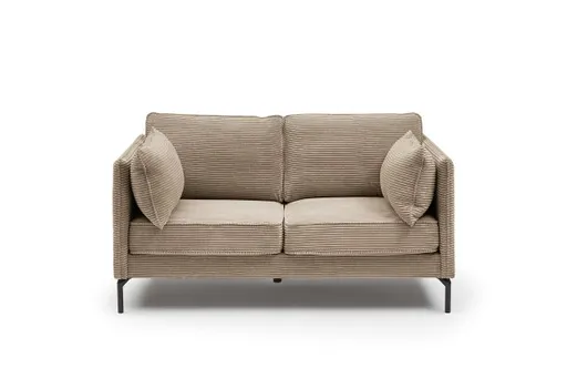 Sofa - 2-Sitzer, Stoff, Braun